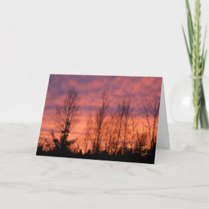Carte Joyeux anniversaire - Coucher de soleil violet