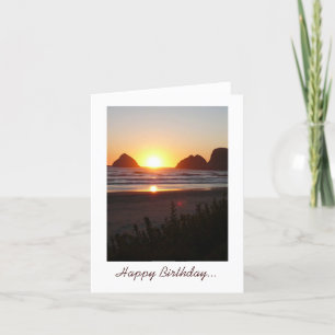 Carte Joyeux Anniversaire coucher du soleil les orteils 