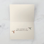 Carte Joyeux Anniversaire Couronne de Colibris (Intérieur)