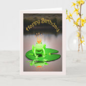 Carte Joyeux anniversaire, couronne de port de (Fleur jaune)