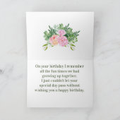 Carte Joyeux anniversaire, Cousin (Intérieur)