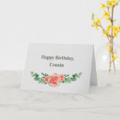 Carte Joyeux anniversaire, Cousin (Fleur jaune)