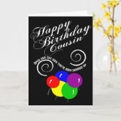 Carte joyeux anniversaire cousin drôle (Fleur jaune)