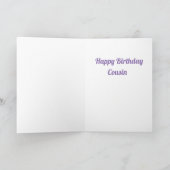 Carte Joyeux Anniversaire Cousin Poupée noire 3 (Intérieur)