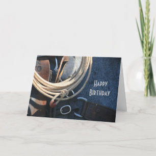 Carte Joyeux Anniversaire Cowboy / Cowgirl CUSTOM