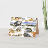 Carte Joyeux Anniversaire Créatures de la Mare de la Mer (Devant)