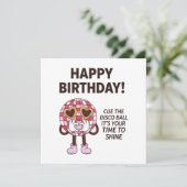 Carte Joyeux Anniversaire Cue The Disco Ball (Debout devant)