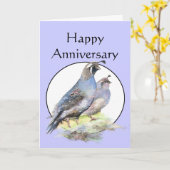 Carte Joyeux Anniversaire Cute California Quail Birds (Fleur jaune)