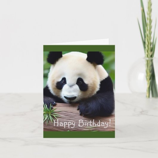 Carte Joyeux Anniversaire Cute Panda Bear (Devant)