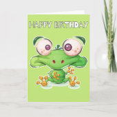 Carte Joyeux anniversaire | Cute Petite Grenouille (Devant)