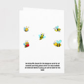 Carte Joyeux anniversaire d'abeille (Dos)