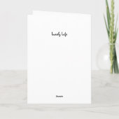 Carte Joyeux anniversaire d'abeille (Dos)