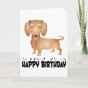 Carte Joyeux Anniversaire Dachshund Chien Chien Chien No