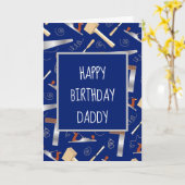 Carte Joyeux Anniversaire Daddy Carpenter Fun Carpenter  (Fleur jaune)