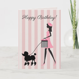 Carte Joyeux Anniversaire Dame Vintage