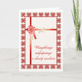 Carte Joyeux anniversaire dans le polonais