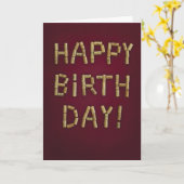 Carte Joyeux anniversaire dans les bouchons de vin pour  (Fleur jaune)