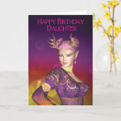 Carte Joyeux anniversaire Daughter Elf Card (Fleur jaune)