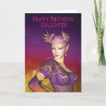 Carte Joyeux anniversaire Daughter Elf Card<br><div class="desc">This beautiful card is richly illustrated and includes a blessing inside. Parfait pour tout le monde.</div>