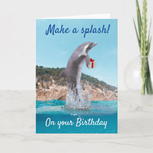 Carte Joyeux Anniversaire Dauphin Fais des éclaboussures