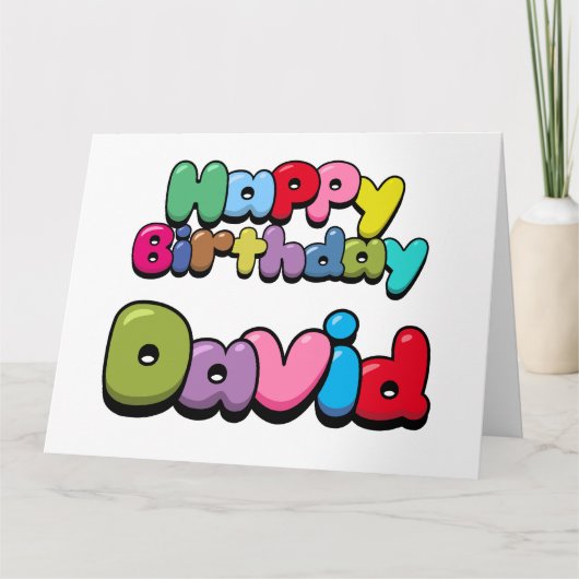 Carte Joyeux anniversaire David (Devant)