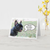 Carte Joyeux anniversaire David French Bulldog Card (Fleur jaune)