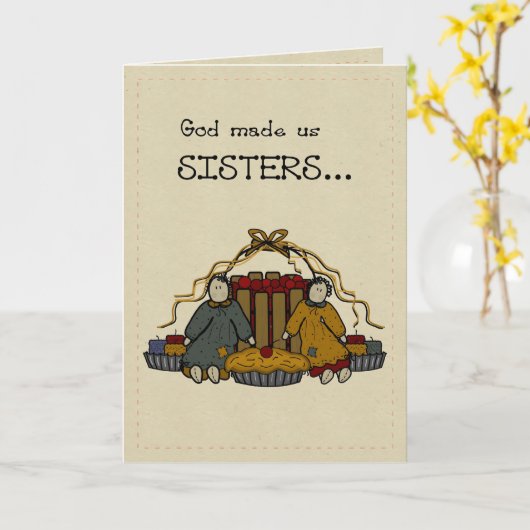 Carte Joyeux anniversaire de 3278 soeurs (Fleur jaune)