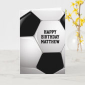 Carte Joyeux anniversaire de ballon de football (Fleur jaune)