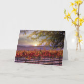 Carte Joyeux anniversaire de beau vignoble (Fleur jaune)