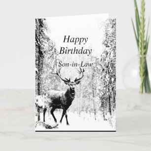 Carte Joyeux anniversaire de belle-fille Stag Vintage, c