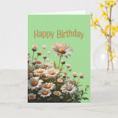 Carte Joyeux Anniversaire de belles marguerites (Fleur jaune)