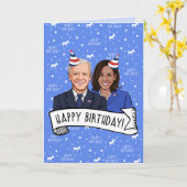 Carte Joyeux anniversaire de Biden Harris (Fleur jaune)