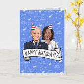 Carte Joyeux Anniversaire de Biden Harris (Fleur jaune)