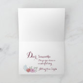 Carte Joyeux Anniversaire de Bourgogne Aquarelle (Intérieur)