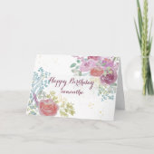 Carte Joyeux Anniversaire de Bourgogne Aquarelle (Devant)