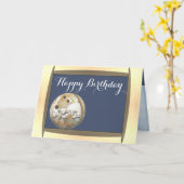 Carte Joyeux anniversaire de bowling (Fleur jaune)