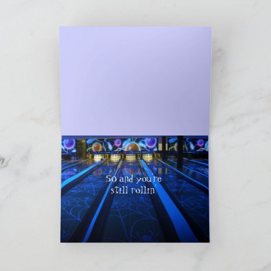 Carte Joyeux anniversaire de bowling (Intérieur)