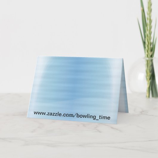 Carte Joyeux anniversaire de bowling (Dos)