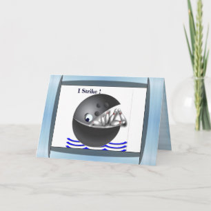Carte Joyeux anniversaire de bowling