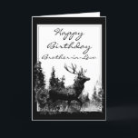 Carte Joyeux anniversaire de Brother-in-law Vintage<br><div class="desc">Happy Birthday Brother-in-Law Vintage Stag,  Deer Animal,  Wildlife,  Nature</div>