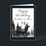 Carte Joyeux anniversaire de Brother-in-law Vintage<br><div class="desc">Happy Birthday Brother-in-Law Vintage Stag,  Deer Animal,  Wildlife,  Nature</div>