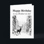 Carte Joyeux anniversaire de Brother-in-law Vintage<br><div class="desc">Happy Birthday Brother-in-law Vintage Stag,  Deer Animal,  Wildlife,  Nature</div>