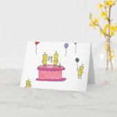 Carte Joyeux anniversaire de Bubbles (Fleur jaune)