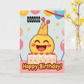 Carte Joyeux anniversaire de Cake (Fleur jaune)