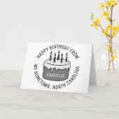 Carte Joyeux Anniversaire De Caroline Du Nord (Fleur jaune)