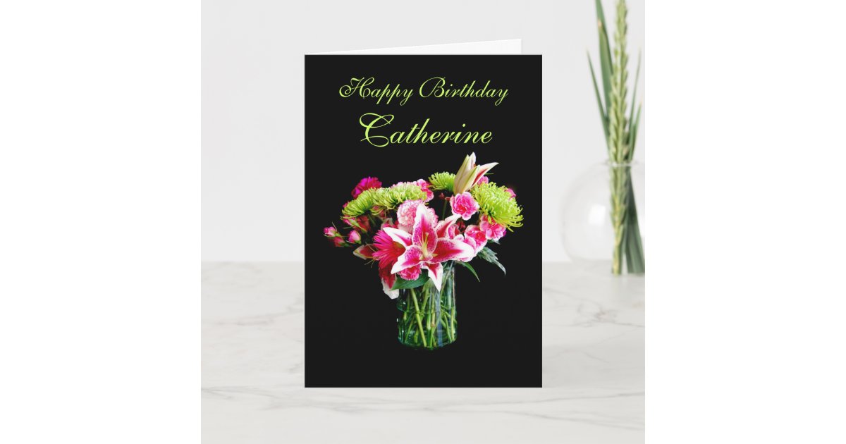 Carte Joyeux Anniversaire De Catherine Bouquet De Lis Zazzle Be Carte Joyeux Anniversaire De Catherine Bouquet De Lis Zazzle Be
