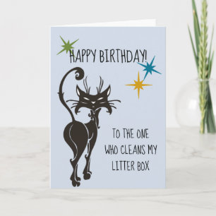 Carte Joyeux Anniversaire De Chat Drôle Mignon Humour