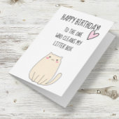 Carte Joyeux Anniversaire De Chat Funny Mignonne Humour
