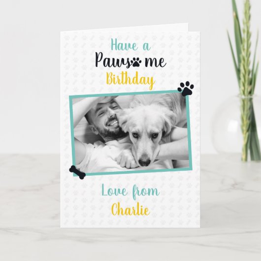 Carte Joyeux anniversaire de Chien | Anniversaire de Paw (Devant)