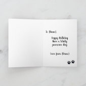Carte Joyeux anniversaire de Chien | Anniversaire de Paw (Intérieur)